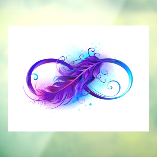 Oneindigheid met Paarse doezelaar Raamsticker (Vel 3)