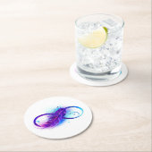 Oneindigheid met Paarse doezelaar Ronde Kartonnen Onderzetter (Insitu)