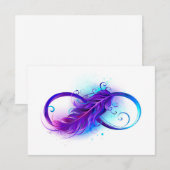 Oneindigheid met Paarse doezelaar RSVP Kaartje (Voorkant / Achterkant)