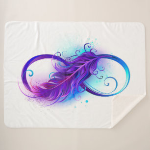 Oneindigheid met Paarse doezelaar Sherpa Deken