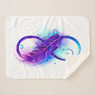 Oneindigheid met Paarse doezelaar Sherpa Deken