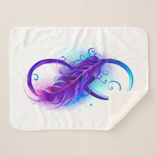 Oneindigheid met Paarse doezelaar Sherpa Deken (Voorkant (horizontaal))