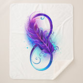 Oneindigheid met Paarse doezelaar Sherpa Deken (Voorkant)