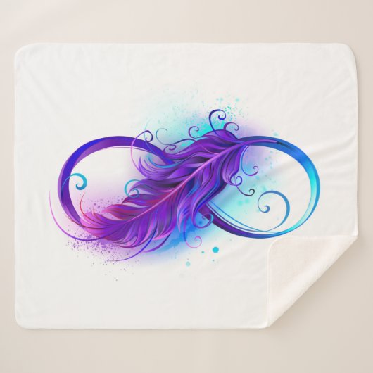Oneindigheid met Paarse doezelaar Sherpa Deken (Voorkant (horizontaal))