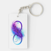 Oneindigheid met Paarse doezelaar Sleutelhanger (achterkant)