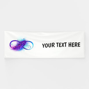 Oneindigheid met Paarse doezelaar Spandoek