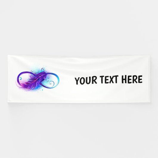 Oneindigheid met Paarse doezelaar Spandoek (Horizontaal)