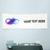 Oneindigheid met Paarse doezelaar Spandoek (Beurs)
