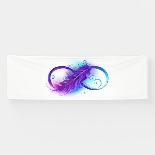 Oneindigheid met Paarse doezelaar Spandoek (Horizontaal)