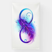 Oneindigheid met Paarse doezelaar Spandoek (Verticaal)