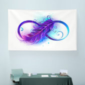 Oneindigheid met Paarse doezelaar Spandoek (Beurs)