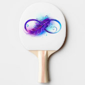 Oneindigheid met Paarse doezelaar Tafeltennisbatje (Achterkant)