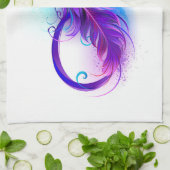 Oneindigheid met Paarse doezelaar Theedoek (Gevouwen)