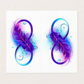 Oneindigheid met Paarse doezelaar Visitekaartje (Buitenkant ongevouwen)