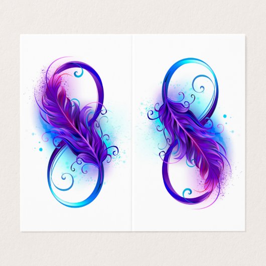 Oneindigheid met Paarse doezelaar Visitekaartje (Buitenkant ongevouwen)