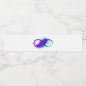 Oneindigheid met Paarse doezelaar Waterfles Etiket (Enkel label)