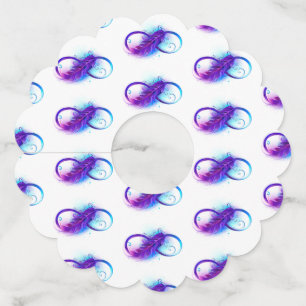 Oneindigheid met Paarse doezelaar Wijnglaslabel