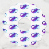 Oneindigheid met Paarse doezelaar Wijnglaslabel (Achterkant)