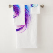Oneindigheid met paarse veer bad handdoek (Insitu)