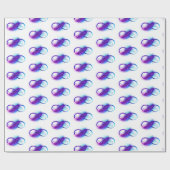 Oneindigheid met paarse veer cadeaupapier (Vlak)