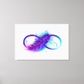 Oneindigheid met paarse veer canvas afdruk (Voorkant)