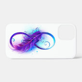 Oneindigheid met Paarse Veer Case-Mate iPhone Case (Achterkant (horizontaal))