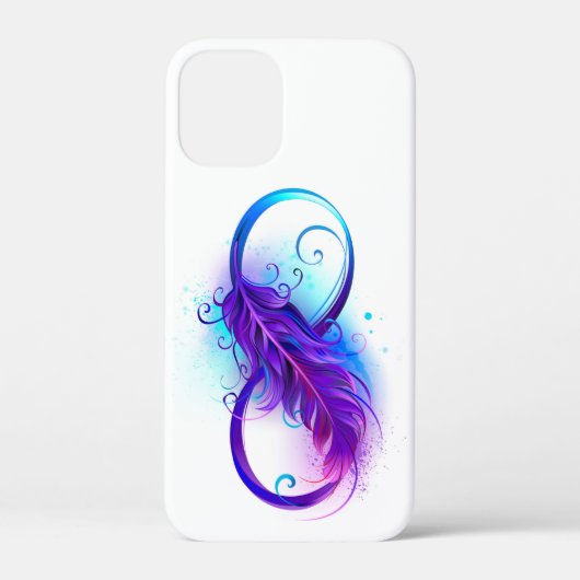 Oneindigheid met Paarse Veer Case-Mate iPhone Case (Achterkant)