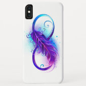 Oneindigheid met paarse veer Case-Mate iPhone case (Achterkant)