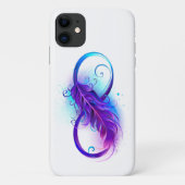Oneindigheid met paarse veer Case-Mate iPhone case (Achterkant)