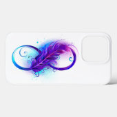 Oneindigheid met paarse veer Case-Mate iPhone case (Achterkant (horizontaal))