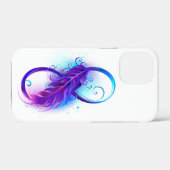 Oneindigheid met paarse veer Case-Mate iPhone case (Achterkant (horizontaal))