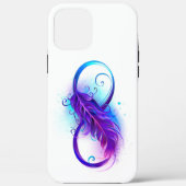 Oneindigheid met paarse veer Case-Mate iPhone case (Achterkant)