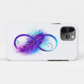 Oneindigheid met paarse veer Case-Mate iPhone case (Achterkant (horizontaal))