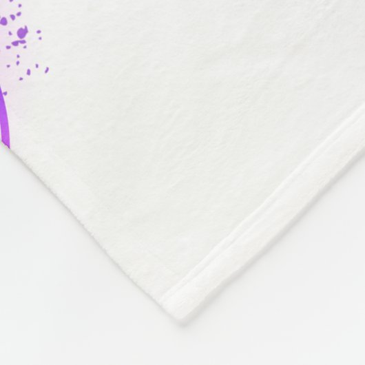 Oneindigheid met paarse veer fleece deken (Hoek)