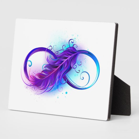 Oneindigheid met Paarse Veer Fotoplaat (Zijkant)