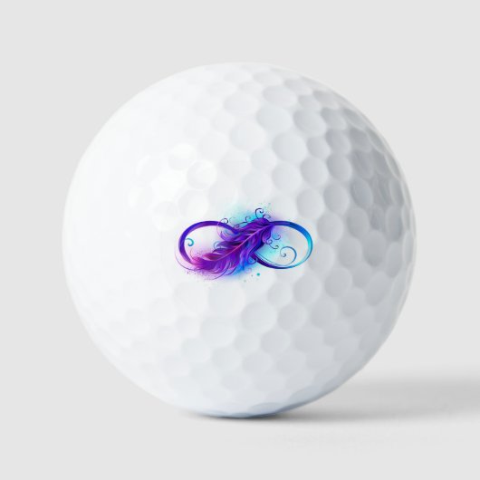 Oneindigheid met paarse veer golfballen (Voorkant)