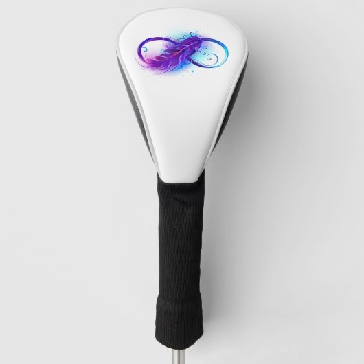 Oneindigheid met Paarse Veer Golfheadcover (Voorkant)