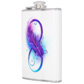 Oneindigheid met paarse veer heupfles (Links)