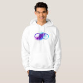 Oneindigheid met paarse veer hoodie (Voorkant volledig)