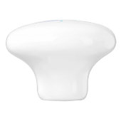 Oneindigheid met paarse veer keramische knop (Zijkant)