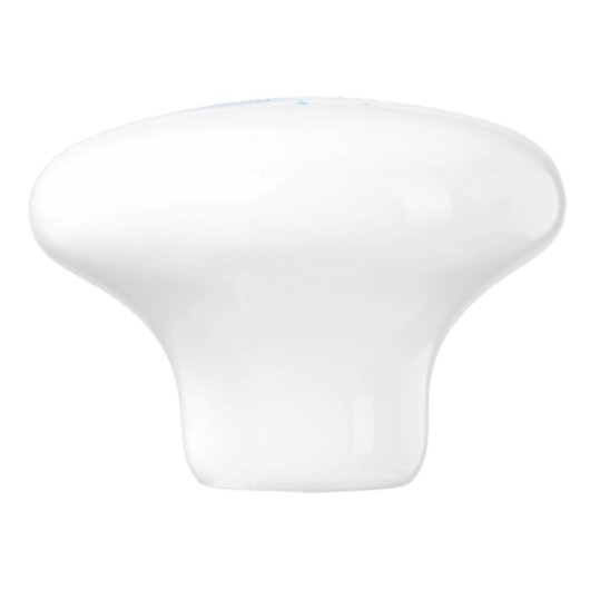 Oneindigheid met paarse veer keramische knop (Zijkant)