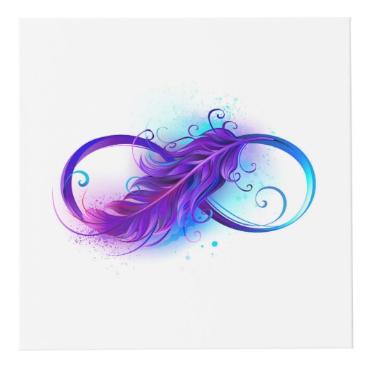 Oneindigheid met paarse veer kubus (Rechts)