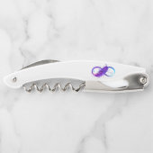 Oneindigheid met paarse veer kurkentrekker (Achterkant)