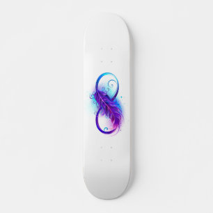 Oneindigheid met paarse veer persoonlijk skateboard
