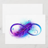 Oneindigheid met paarse veer programmakaart (Voorkant / Achterkant)