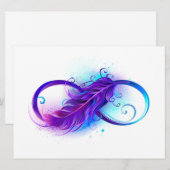 Oneindigheid met paarse veer programmakaart (Voorkant / Achterkant)