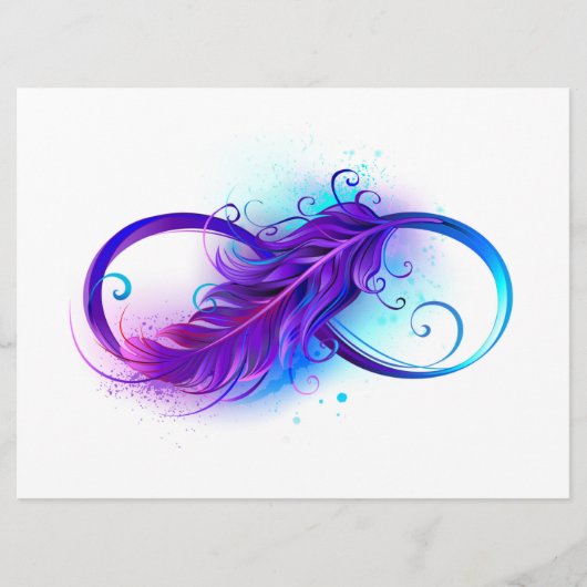 Oneindigheid met paarse veer programmakaart (Voorkant)