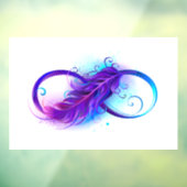 Oneindigheid met paarse veer raamsticker (Vel 3)