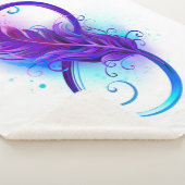 Oneindigheid met paarse veer sherpa deken (3/4)