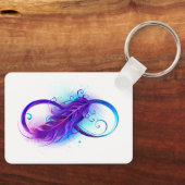 Oneindigheid met paarse veer sleutelhanger (Voorkant)